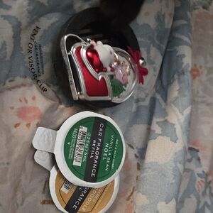 Bath & Body Works Car Fragrance Holder with Red and Green Accents